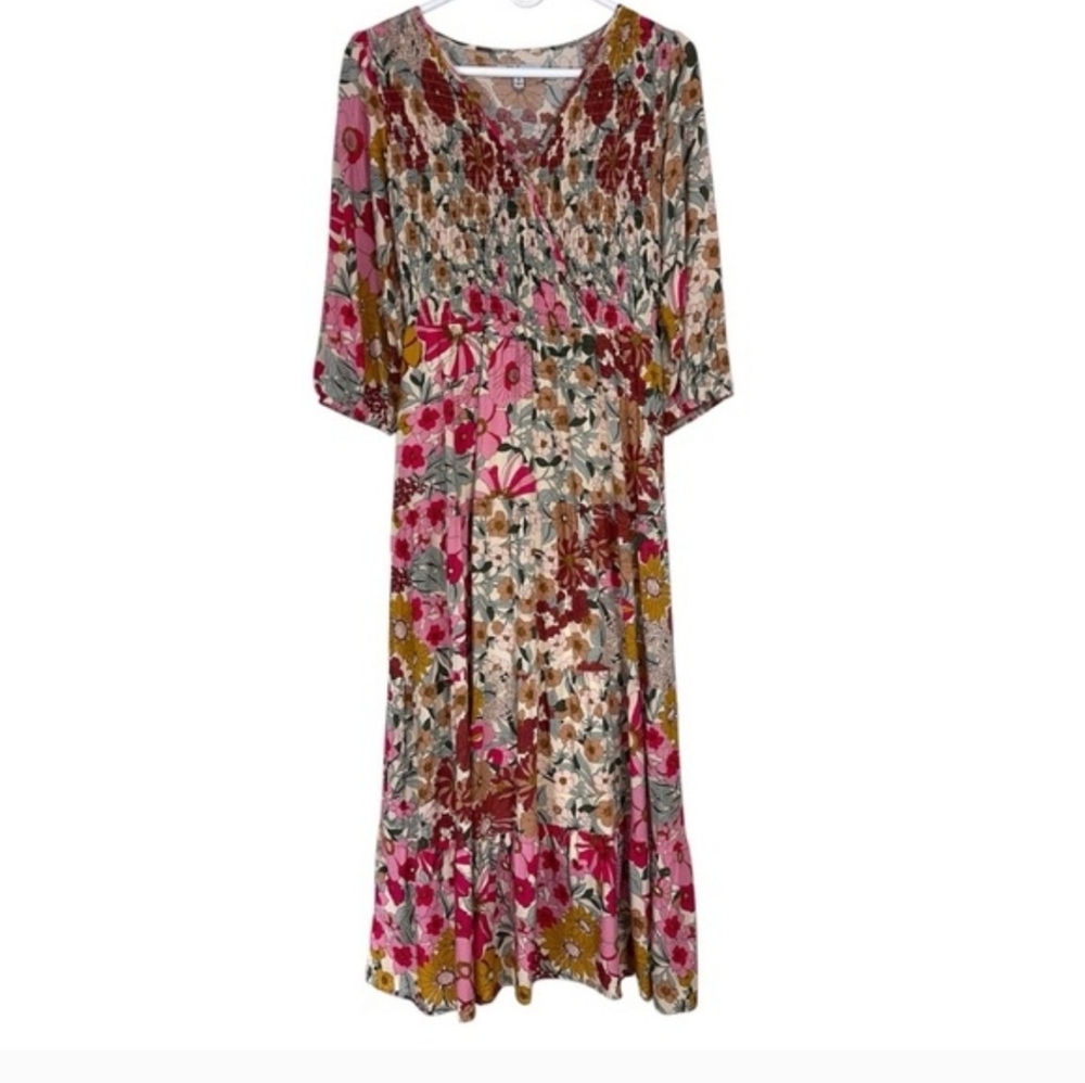 Natural Life /Polagram Florence Floral Dress  Size S